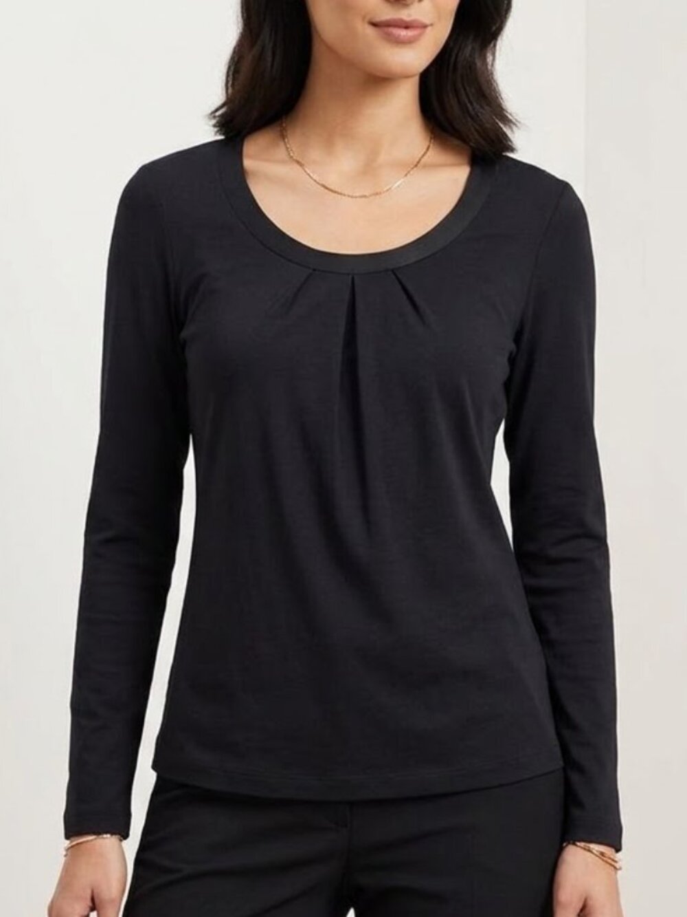 Hugo Boss silk cotton pleated long sleeve shirt